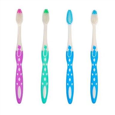 Slitesterk tannbørste i myk gummi med lite hode